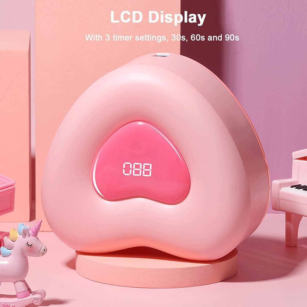 Drying Nails Lamp 280W Pink Heart Shaped UV LED Nail Lamp For Manicure Nail Dryer Machine Gel Nail Polish Auto Sensing Nail Tool Drying Nails Lamp 280W Pink Heart Shaped UV LED Nail Lamp For Manicure Nail Dryer Machine Gel Nail Polish Auto Sensing Nail Tool