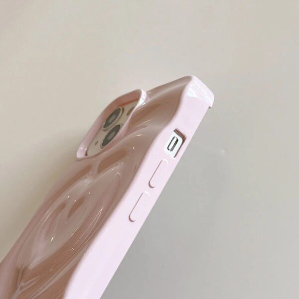Korean Glossy Heart Wave 3D iPhone Case - Image 7