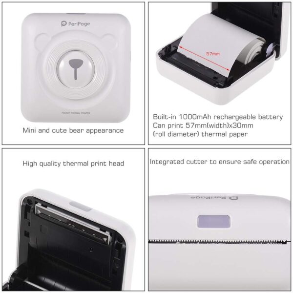 Bluetooth Thermal Mini Printer with 304dpi High Resolution - Image 4