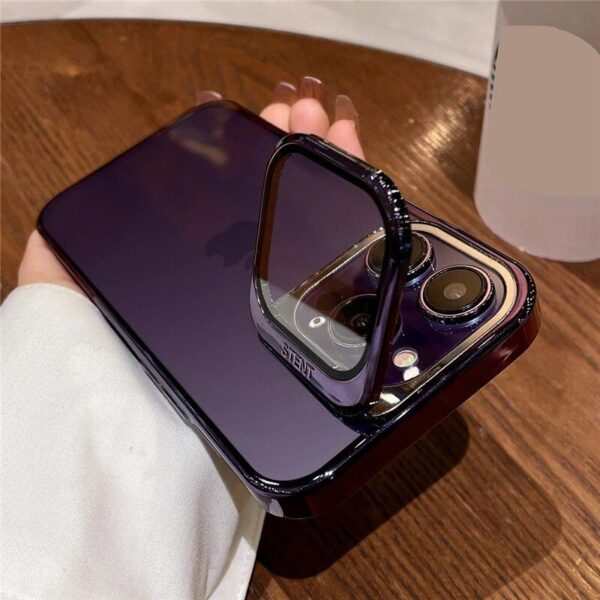 Clear Shockproof Cover with Invisible Glass Camera Lens Stand - Image 6