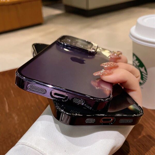 Clear Shockproof Cover with Invisible Glass Camera Lens Stand - Image 3