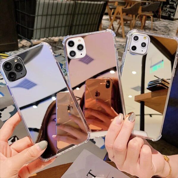 Luxury Mirror TPU Shockproof Phone Case for Various iPhone Models - Image 6