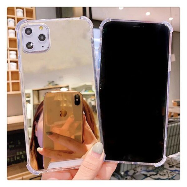 Luxury Mirror TPU Shockproof Phone Case for Various iPhone Models - Image 5