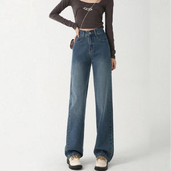 High Waisted Wide Leg Jeans - Vintage Y2K Baggy Streetwear Denim