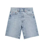 Summer Blue High-Waist Zipper Fly Denim Shorts - Casual & Chic