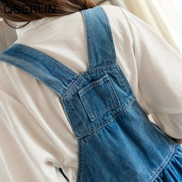 Summer Midi Denim Sundress - Sleeveless A-Line Tank Dress with Pockets - Image 5