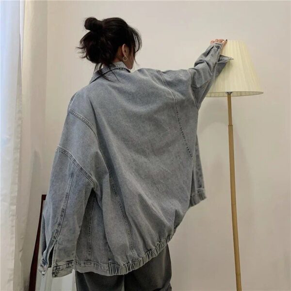 2023 Retro Chic Denim Jacket - Women's Loose Fit Cardigan Top - Image 4