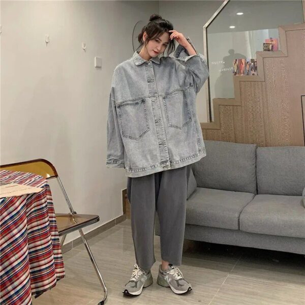 2023 Retro Chic Denim Jacket - Women's Loose Fit Cardigan Top - Image 2