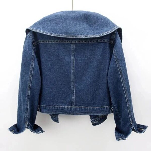 Chic Denim Jacket - Women's Casual Slim-Fit Jean Coat - Image 3