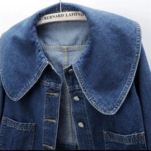 Chic Denim Jacket - Women's Casual Slim-Fit Jean Coat - Image 7