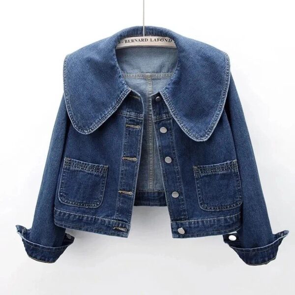 Chic Denim Jacket - Women's Casual Slim-Fit Jean Coat - Image 4
