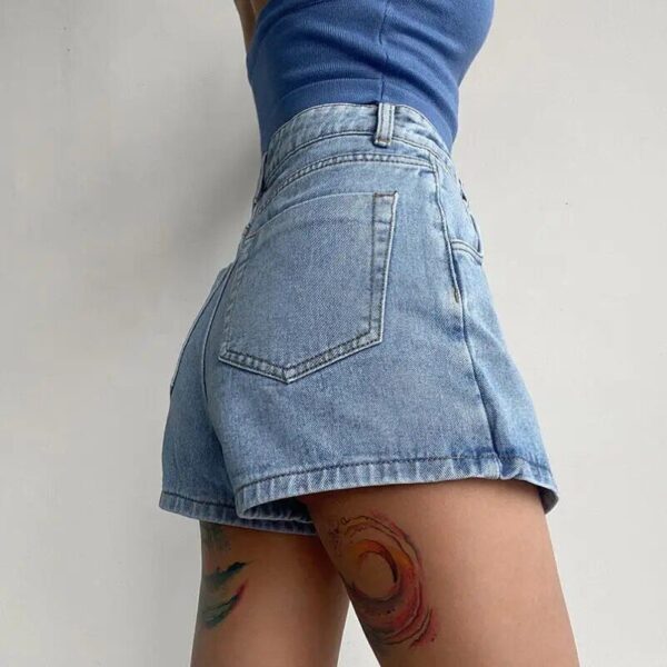 Chic Asymmetrical Mini Denim Skirt - Summer Slim Fit Streetwear Essential - Image 4