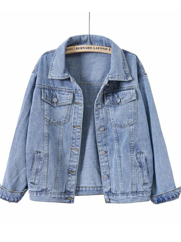 Chic Spring Denim Jacket - Women's Casual Cotton Outerwear S-3XL