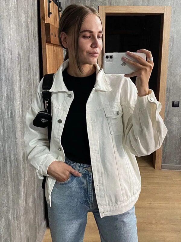 Chic Spring Denim Jacket - Women's Casual Cotton Outerwear S-3XL - Image 6