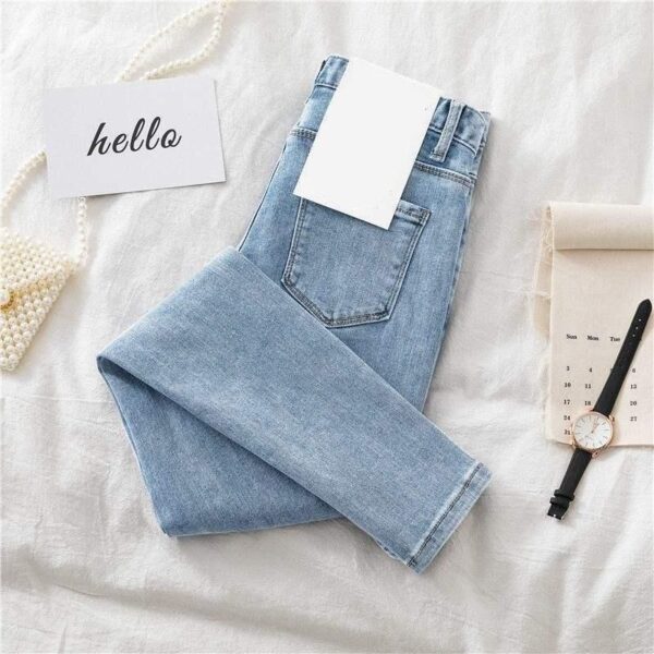 High Waist Skinny Stretch Pencil Jeans - Women's Spring/Summer Fashion - Image 4