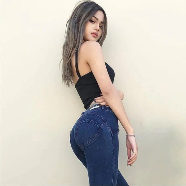 Chic Low Rise Push Up Skinny Jeans | Ultra-Comfort Denim for Women - Image 3