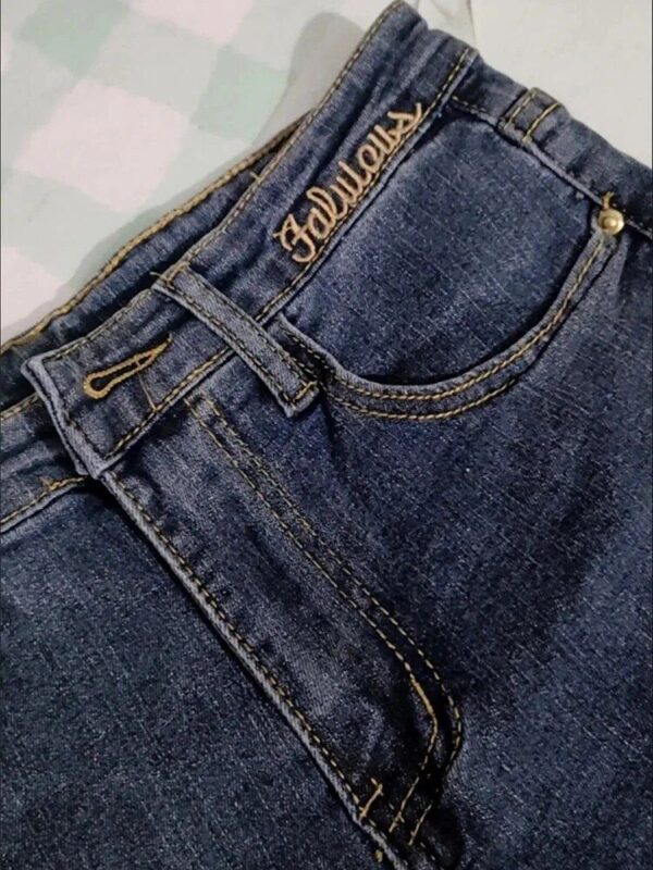 High Waist Skinny Ankle Jeans - Stretch Denim Embroidery Pencil Pants for Women - Image 6